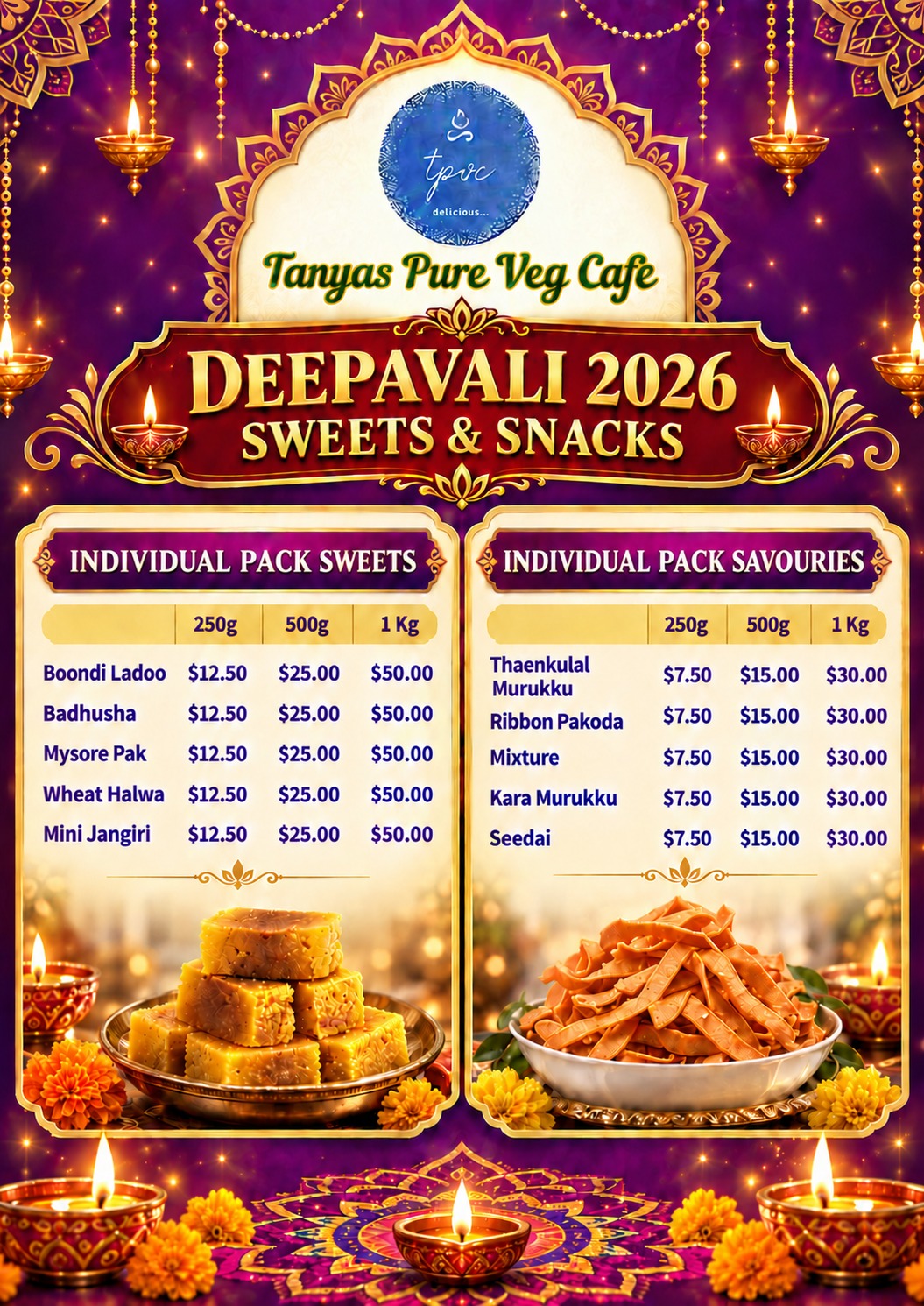 Deepavali 2026 Sweets & Snacks